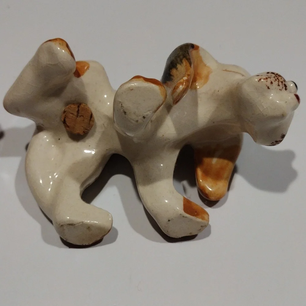 Vintage 1960, dog lifting leg on fire hydrant salt and pepper shaker made Japan - Picture 4 of 11